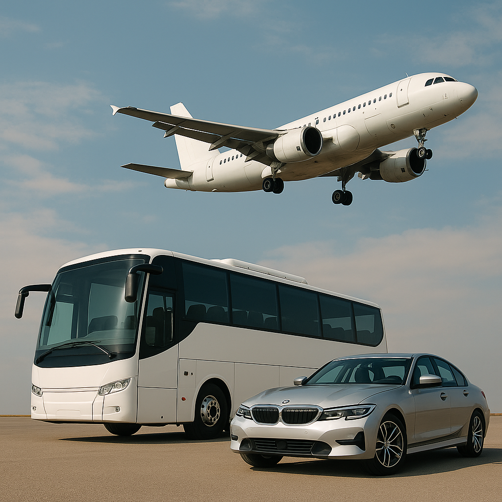Bild zeigt Anfahrtswege nach Zrce Beach, Kroatien -mit dem Auto, dem Reisebus oder mit dem Flugzeug