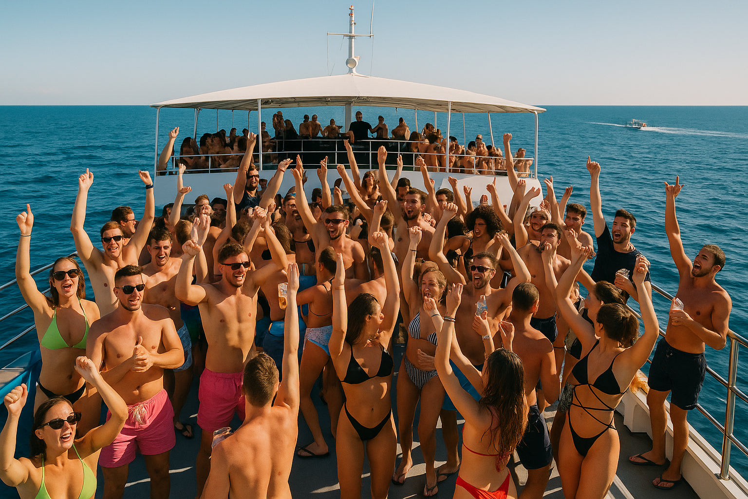 Partyboot Zrce-feiernde Menschen 