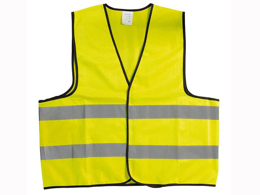 Classic yellow vehicle safety vest, one size